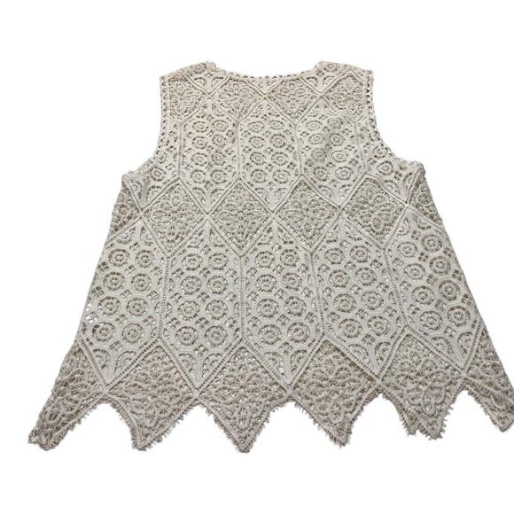 Anthropologie Lacework Shell Sleeveless Lace Top by Deletta Size S - Picture 2 of 8